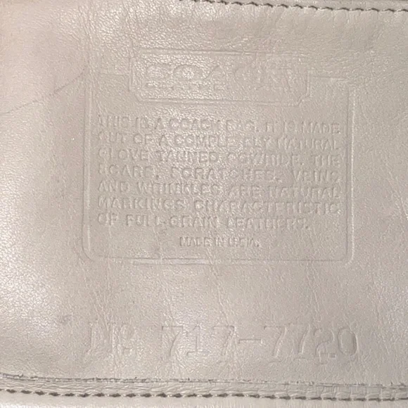 Vintage Coach Pocket Drawstring 4020 Crossbody Bag Bone Pre 94 USA - Picture 12 of 12